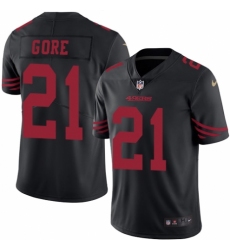 Men's Nike San Francisco 49ers #21 Frank Gore Limited Black Rush Vapor Untouchable NFL Jersey