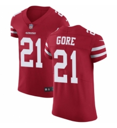 Men's Nike San Francisco 49ers #21 Frank Gore Red Team Color Vapor Untouchable Elite Player NFL Jersey