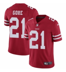 Men's Nike San Francisco 49ers #21 Frank Gore White Vapor Untouchable Limited Player NFL Jersey