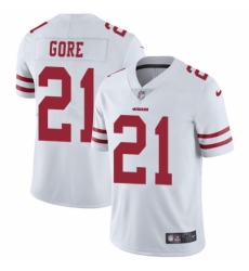 Youth Nike San Francisco 49ers #21 Frank Gore White Vapor Untouchable Limited Player NFL Jersey