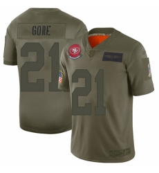Youth San Francisco 49ers #21 Frank Gore Limited Camo 2019 Salute to Service Football Jersey