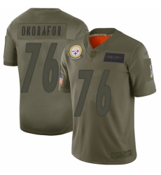 Men's Pittsburgh Steelers #76 Chukwuma Okorafor Limited Camo 2019 Salute to Service Football Jersey