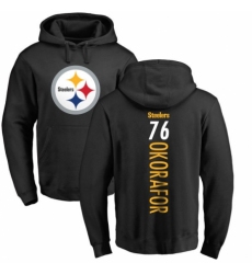 Nike Pittsburgh Steelers #76 Chukwuma Okorafor Black Backer Pullover Hoodie