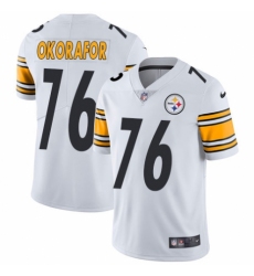 Youth Nike Pittsburgh Steelers #76 Chukwuma Okorafor White Vapor Untouchable Limited Player NFL Jersey