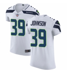 Men's Nike Seattle Seahawks #39 Dontae Johnson White Vapor Untouchable Elite Player NFL Jersey