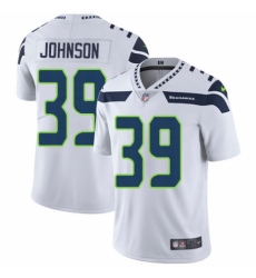 Men's Nike Seattle Seahawks #39 Dontae Johnson White Vapor Untouchable Limited Player NFL Jersey