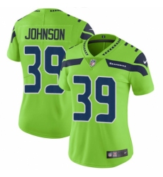 Women's Nike Seattle Seahawks #39 Dontae Johnson Limited Green Rush Vapor Untouchable NFL Jersey