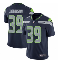 Youth Nike Seattle Seahawks #39 Dontae Johnson Navy Blue Team Color Vapor Untouchable Elite Player NFL Jersey