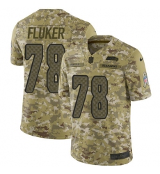Men's Nike Seattle Seahawks #78 D.J. Fluker Limited Camo 2018 Salute to Service NFL Jersey