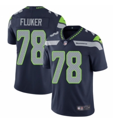 Men's Nike Seattle Seahawks #78 D.J. Fluker Navy Blue Team Color Vapor Untouchable Limited Player NFL Jersey
