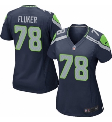 Women's Nike Seattle Seahawks #78 D.J. Fluker Game Navy Blue Team Color NFL Jersey