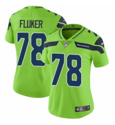 Women's Nike Seattle Seahawks #78 D.J. Fluker Limited Green Rush Vapor Untouchable NFL Jersey