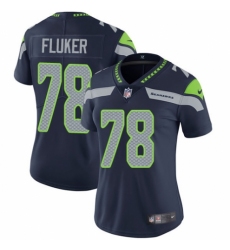 Women's Nike Seattle Seahawks #78 D.J. Fluker Navy Blue Team Color Vapor Untouchable Limited Player NFL Jersey
