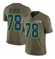 Youth Nike Seattle Seahawks #78 D.J. Fluker Limited Olive 2017 Salute to Service NFL Jersey