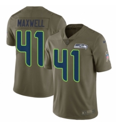 Men's Nike Seattle Seahawks #41 Byron Maxwell Limited Olive 2017 Salute to Service NFL Jersey