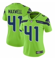 Women's Nike Seattle Seahawks #41 Byron Maxwell Limited Green Rush Vapor Untouchable NFL Jersey