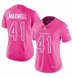 Women's Nike Seattle Seahawks #41 Byron Maxwell Limited Pink Rush Fashion NFL Jersey