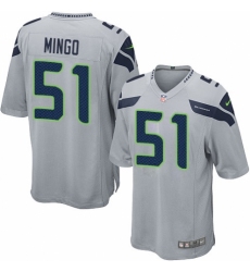 Men's Nike Seattle Seahawks #51 Barkevious Mingo Game Grey Alternate NFL Jersey