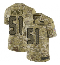 Men's Nike Seattle Seahawks #51 Barkevious Mingo Limited Camo 2018 Salute to Service NFL Jersey
