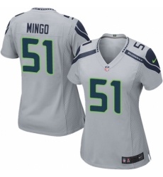 Women's Nike Seattle Seahawks #51 Barkevious Mingo Game Grey Alternate NFL Jersey
