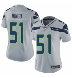 Women's Nike Seattle Seahawks #51 Barkevious Mingo Grey Alternate Vapor Untouchable Limited Player NFL Jersey