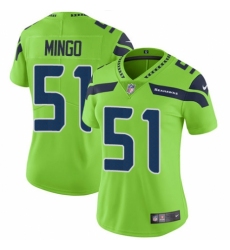 Women's Nike Seattle Seahawks #51 Barkevious Mingo Limited Green Rush Vapor Untouchable NFL Jersey