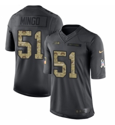 Youth Nike Seattle Seahawks #51 Barkevious Mingo Limited Black 2016 Salute to Service NFL Jersey