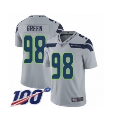 Men's Seattle Seahawks #98 Rasheem Green Grey Alternate Vapor Untouchable Limited Player 100th Season Football Jersey