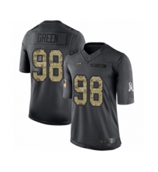 Men's Seattle Seahawks #98 Rasheem Green Limited Black 2016 Salute to Service Football Jersey