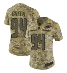 Women's Nike Seattle Seahawks #94 Rasheem Green Limited Camo 2018 Salute to Service NFL Jersey