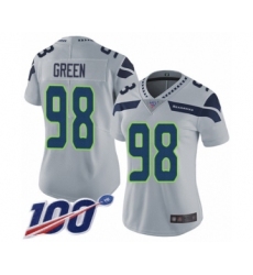 Women's Seattle Seahawks #98 Rasheem Green Grey Alternate Vapor Untouchable Limited Player 100th Season Football Jersey