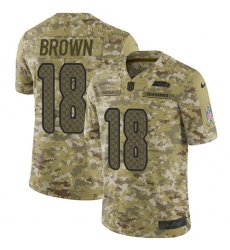 Men's Nike Seattle Seahawks #18 Jaron Brown Limited Camo 2018 Salute to Service NFL Jersey