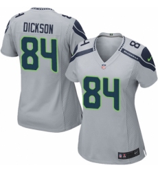 Women's Nike Seattle Seahawks #84 Ed Dickson Game Grey Alternate NFL Jersey