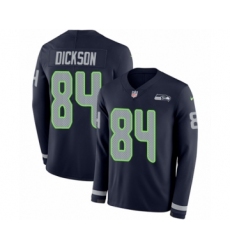 Youth Nike Seattle Seahawks #84 Ed Dickson Limited Navy Blue Therma Long Sleeve NFL Jersey