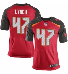 Men's Nike Tampa Bay Buccaneers #47 John Lynch Elite Red Team Color NFL Jersey