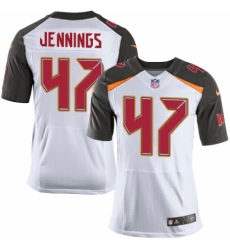 Men's Nike Tampa Bay Buccaneers #47 John Lynch Elite White NFL Jersey