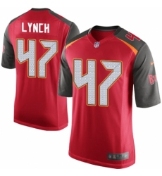 Men's Nike Tampa Bay Buccaneers #47 John Lynch Game Red Team Color NFL Jersey