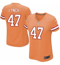 Women's Nike Tampa Bay Buccaneers #47 John Lynch Game Orange Glaze Alternate NFL Jersey