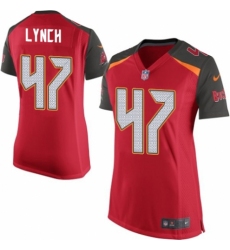 Women's Nike Tampa Bay Buccaneers #47 John Lynch Game Red Team Color NFL Jersey