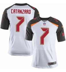 Men's Nike Tampa Bay Buccaneers #7 Chandler Catanzaro Elite White NFL Jersey