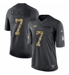 Men's Nike Tampa Bay Buccaneers #7 Chandler Catanzaro Limited Black 2016 Salute to Service NFL Jersey