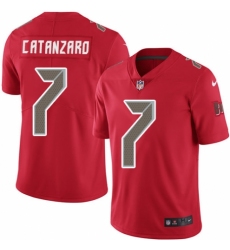 Men's Nike Tampa Bay Buccaneers #7 Chandler Catanzaro Limited Red Rush Vapor Untouchable NFL Jersey