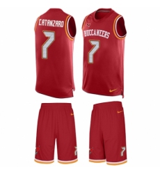 Men's Nike Tampa Bay Buccaneers #7 Chandler Catanzaro Limited Red Tank Top Suit NFL Jersey