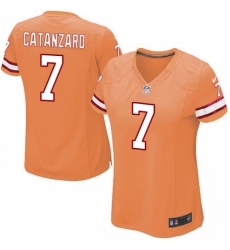 Women's Nike Tampa Bay Buccaneers #7 Chandler Catanzaro Game Orange Glaze Alternate NFL Jersey