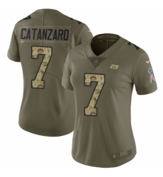 Women's Nike Tampa Bay Buccaneers #7 Chandler Catanzaro Limited Olive/Camo 2017 Salute to Service NFL Jersey