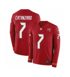 Youth Nike Tampa Bay Buccaneers #7 Chandler Catanzaro Limited Red Therma Long Sleeve NFL Jersey