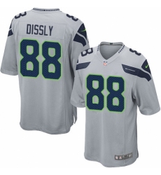 Men's Nike Seattle Seahawks #88 Will Dissly Game Grey Alternate NFL Jersey