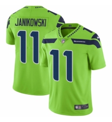 Men's Nike Seattle Seahawks #11 Sebastian Janikowski Elite Green Rush Vapor Untouchable NFL Jersey