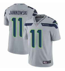 Men's Nike Seattle Seahawks #11 Sebastian Janikowski Grey Alternate Vapor Untouchable Limited Player NFL Jersey