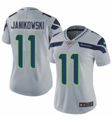 Women's Nike Seattle Seahawks #11 Sebastian Janikowski Grey Alternate Vapor Untouchable Limited Player NFL Jersey